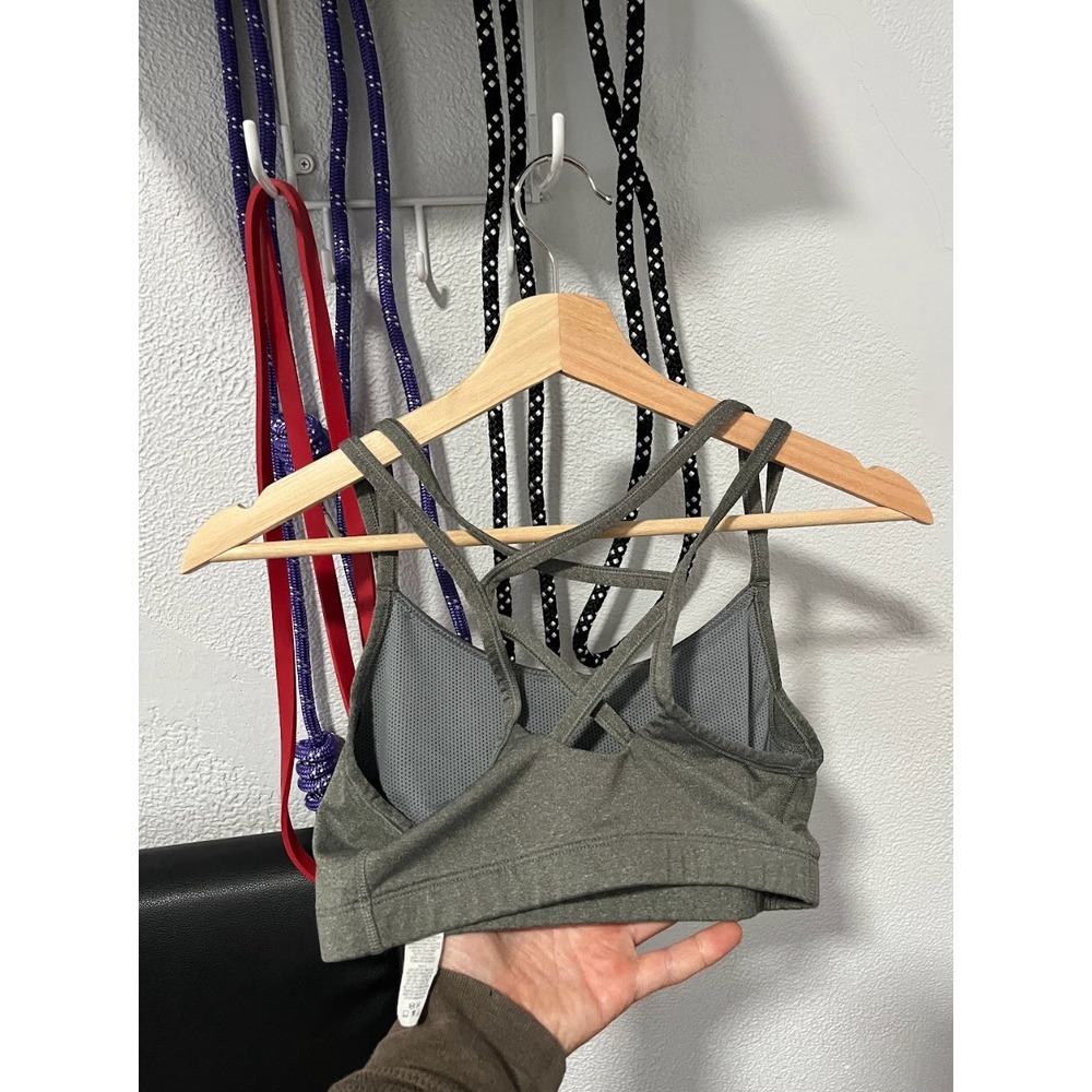 Nike Strappy Sports Bra Heather Gray - Picture 2 of 2